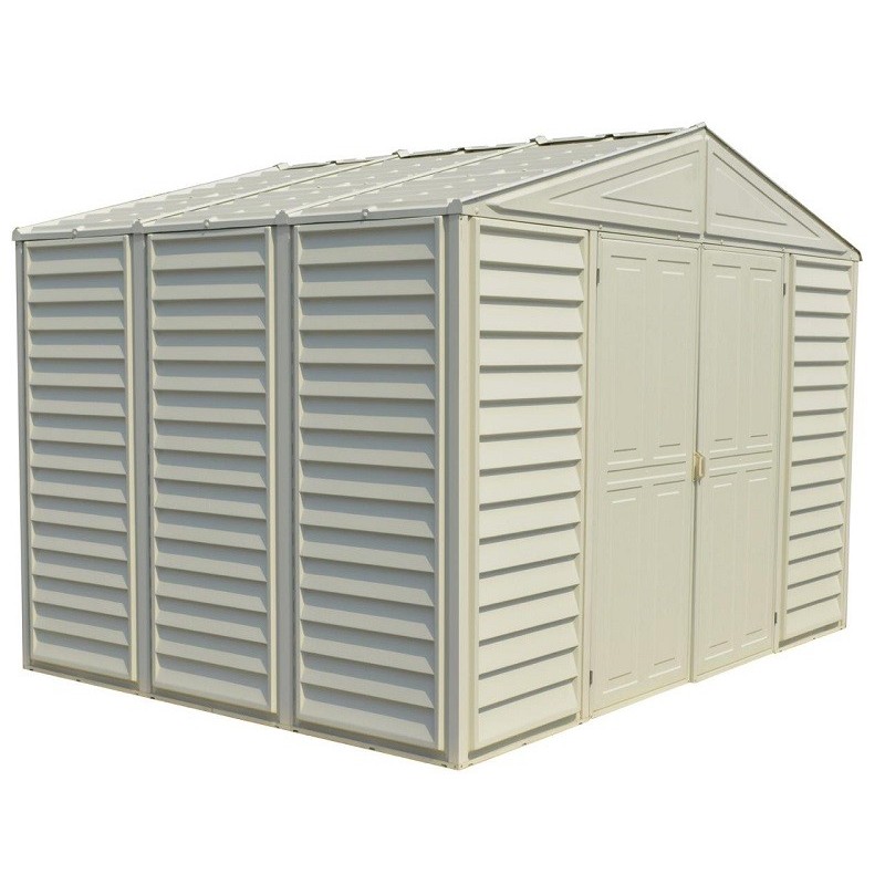 DuraMax Woodbridge 10.5x8 Vinyl Storage Shed with 