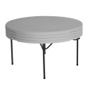 Lifetime 4-Pack 60-Inch Round Commercial Stacking Folding Tables - White Granite (480301)