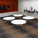 Lifetime 4-Pack 60-Inch Round Commercial Stacking Folding Tables - White Granite (480301)