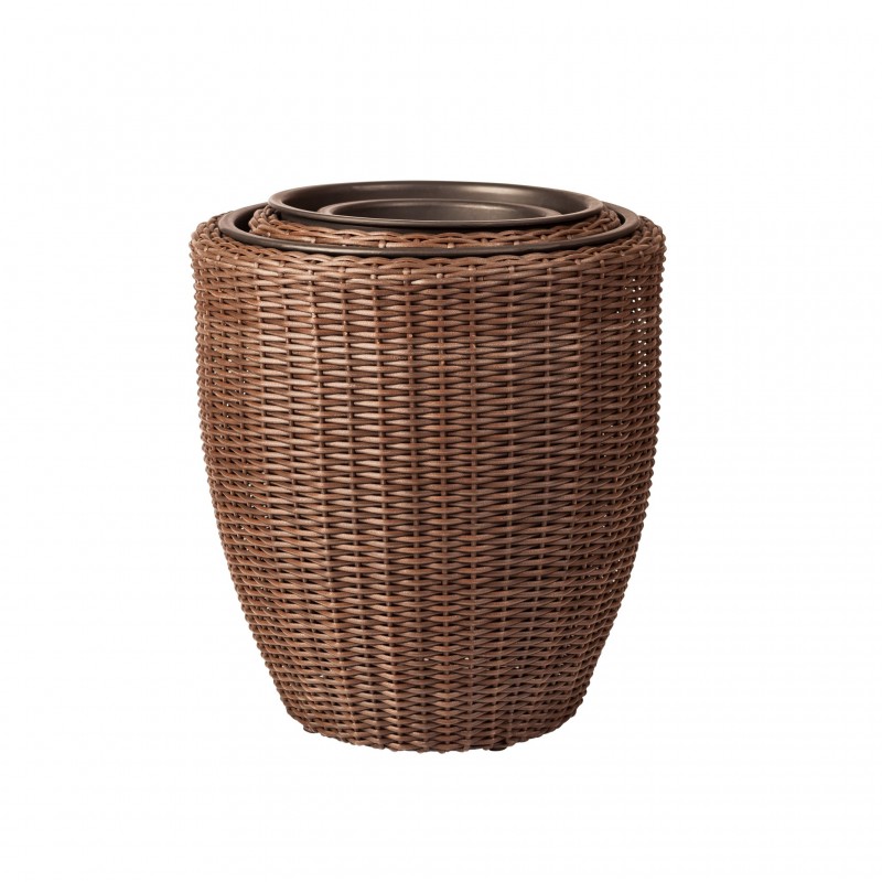 Patio Sense Tondo 3-piece Wicker Planter Set (62502)