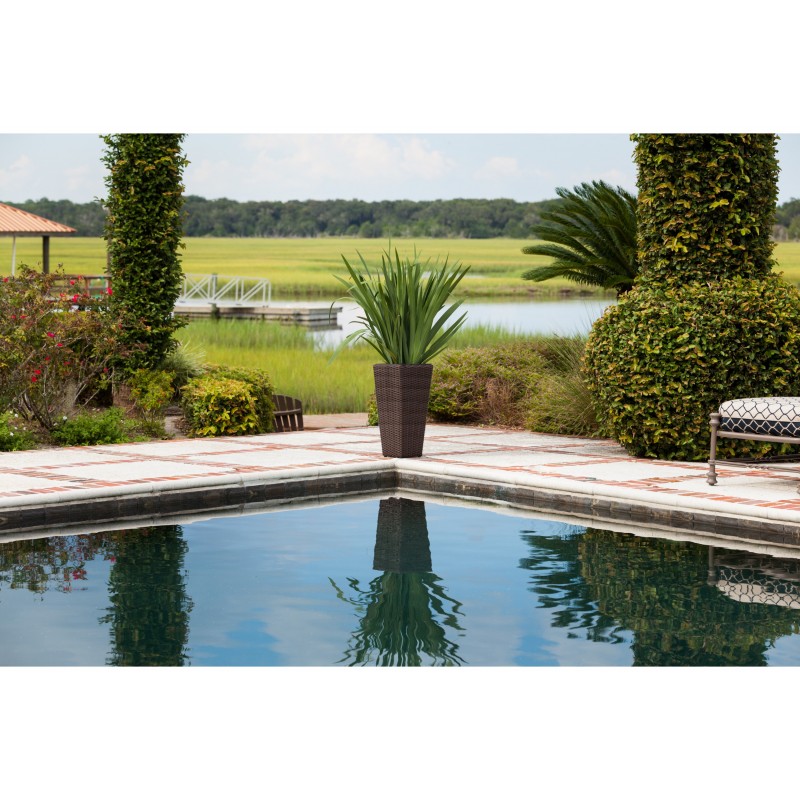 Patio Sense Alto 2-Piece Wicker Planter Set (62501)