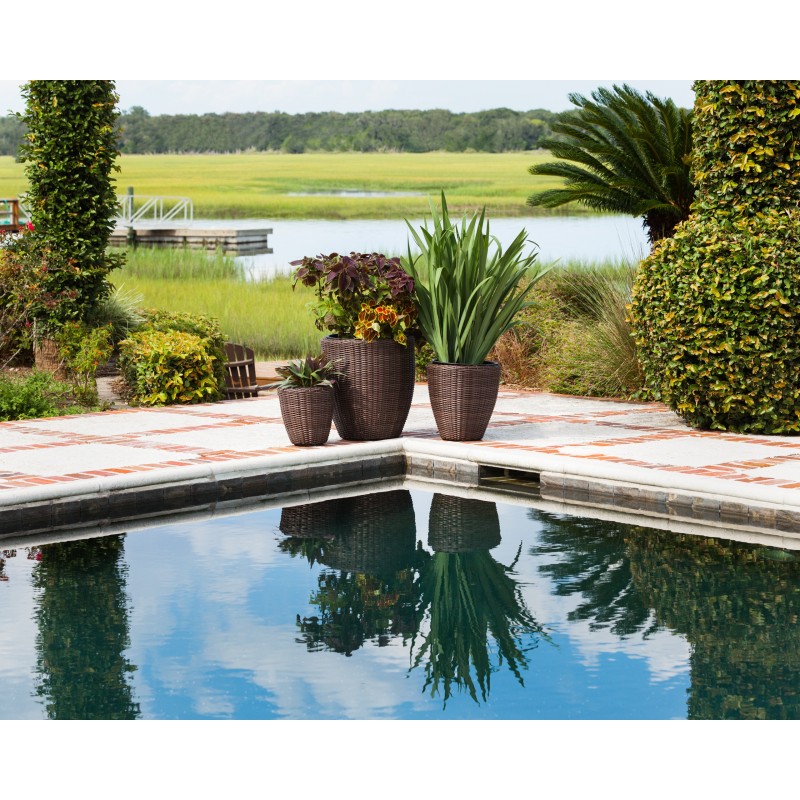 Patio Sense Tondo 3-piece Wicker Planter Set (62502)