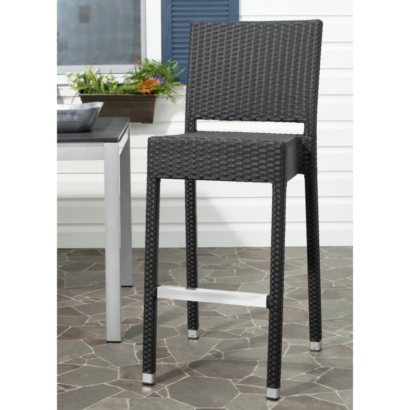 Safavieh Bethel Indoor-Outdoor Bar Stool - Black (FOX5201A)