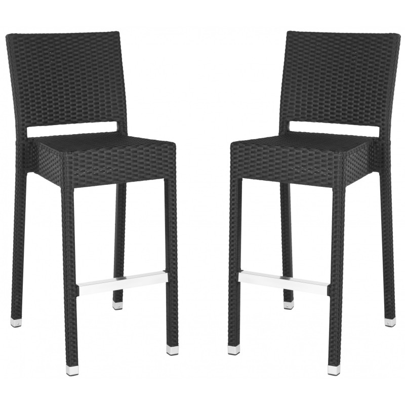 Safavieh Bethel Indoor-Outdoor Bar Stool - Black (FOX5201A)