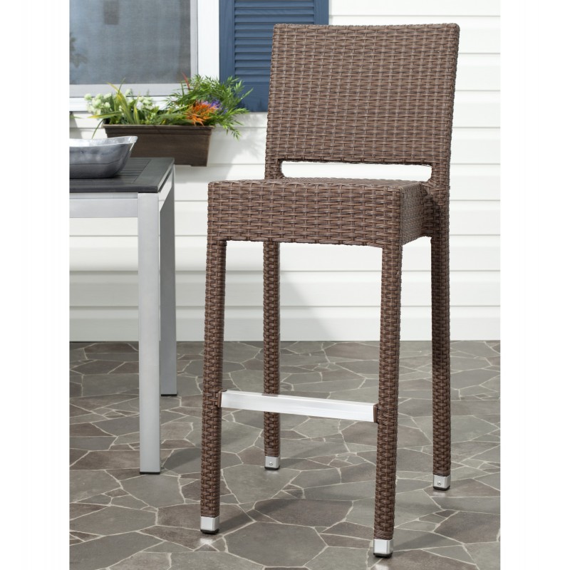 Safavieh Bethel Indoor-Outdoor Bar Stool - Brown (FOX5201B)