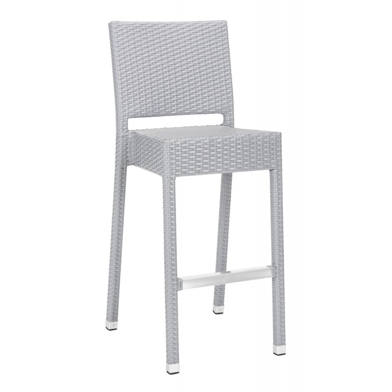 Safavieh Bethel Indoor-Outdoor Bar Stool - Grey (FOX5201D)