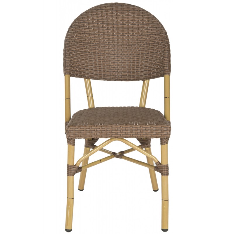 Safavieh Barrow Indoor-Outdoor Stacking Arm Chair Set of 2 - Brown (FOX5203A-SET2)