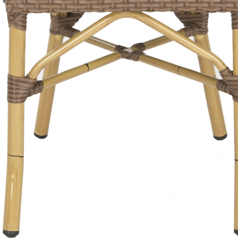 Safavieh Barrow Indoor-Outdoor Stacking Arm Chair Set of 2 - Brown (FOX5203A-SET2)