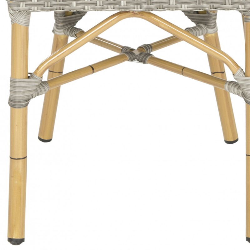 Safavieh Barrow Indoor-Outdoor Stacking Arm Chair Set of 2 - Grey (FOX5203B-SET2)