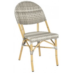 Safavieh Barrow Indoor-Outdoor Stacking Arm Chair Set of 2 - Grey (FOX5203B-SET2)
