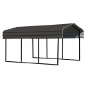 Arrow 10x15x7 Steel Carport Kit - Charcoal (CPHC101507)