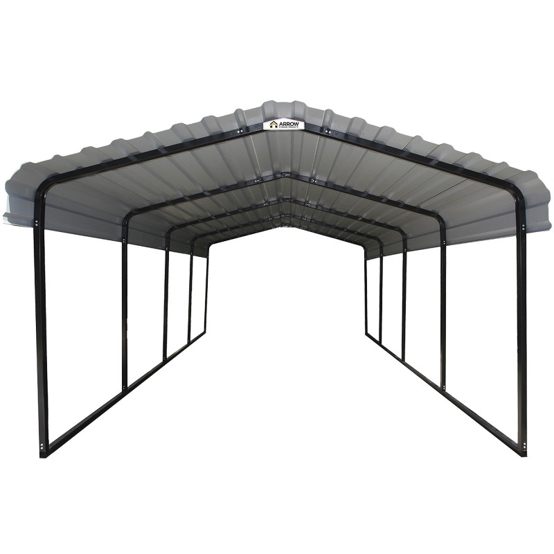 Arrow 12x29x7 Steel Carport Kit - Charcoal (CPHC122907)