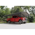 Arrow 12x24x7 Steel Carport Kit - Charcoal (CPHC122407)