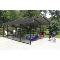 Arrow 12x24x7 Steel Carport Kit - Charcoal (CPHC122407)