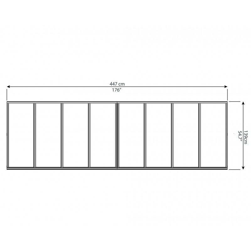 Palram Bordeaux 2230 4x15 Door Awning  Kit (HG9584)