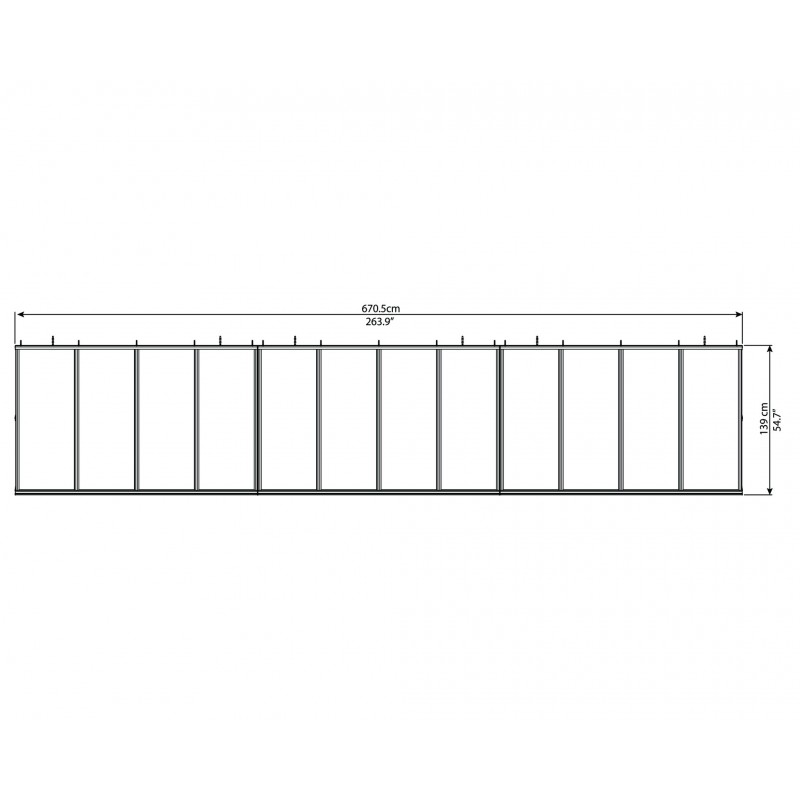 Palram Bordeaux 2230 4x22 Door Awning Kit (HG9585)