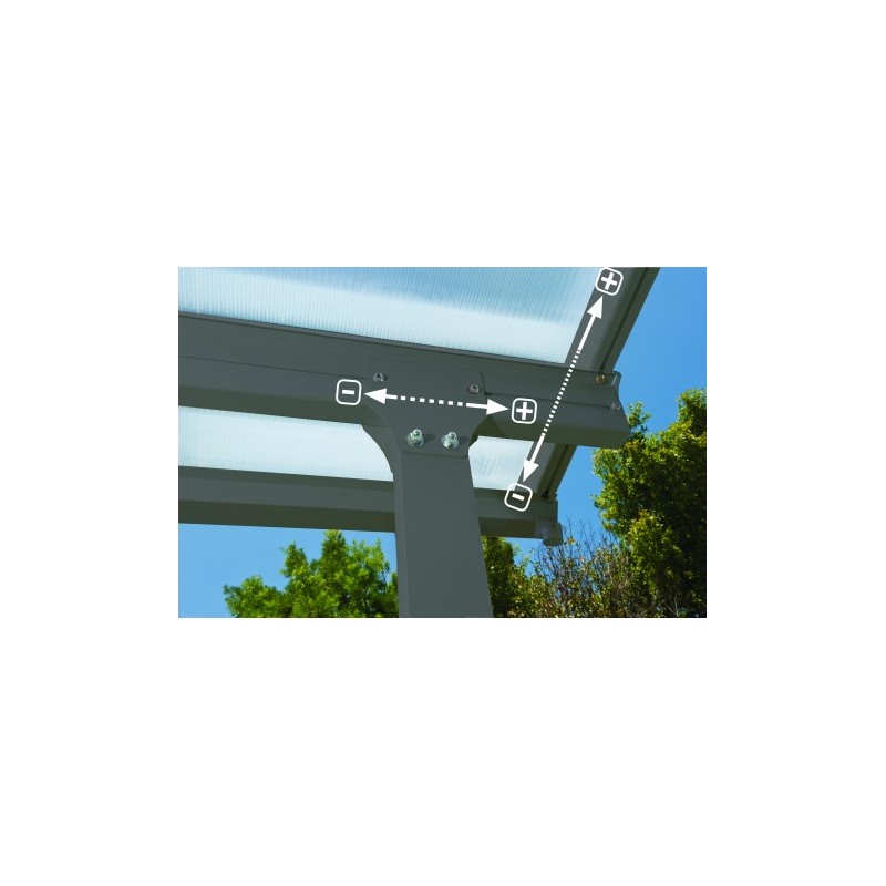 Palram - Canopia 10x50 Feria Patio Cover Kit - Gray (HG9450)