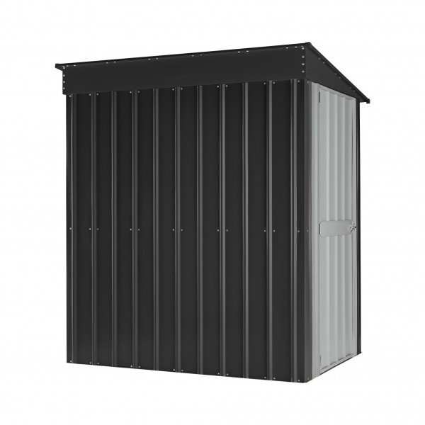 Globel 4x6 Lean-To Storage Shed - Anthracite Gray with 