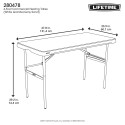 Lifetime 4-Foot Nesting Commercial Table (280478)
