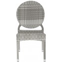 Safavieh Valdez Indoor-Outdoor French Bistro Stacking Side Chair Set of 2 - Grey (FOX5204B-SET2)