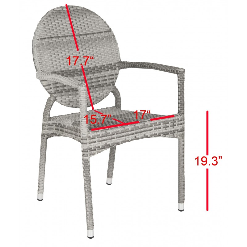 VALDEZ INDOOR-OUTDOOR FRENCH BISTRO STACKING SIDE CHAIR