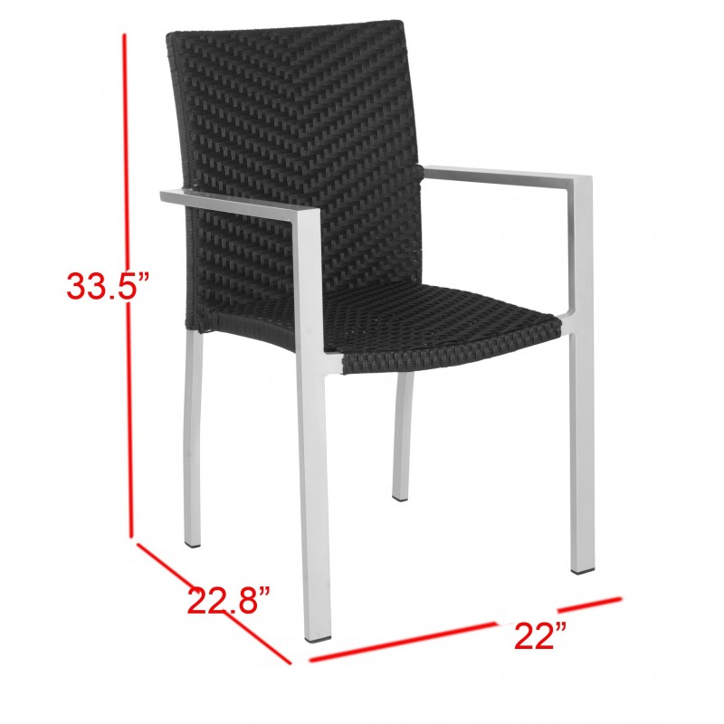 CORDOVA INDOOR-OUTDOOR STACKING ARM CHAIR