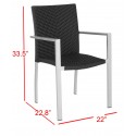 CORDOVA INDOOR-OUTDOOR STACKING ARM CHAIR