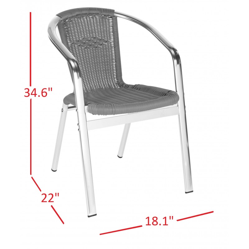 WRANGELL INDOOR-OUTDOOR STACKING ARMCHAIR