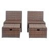 Telford Rattan Outdoor Sette and Storage Ottoman with Red Accent Pillows Telford Rattan Outdoor Sette and Storage Ottoman with Red Accent Pillows