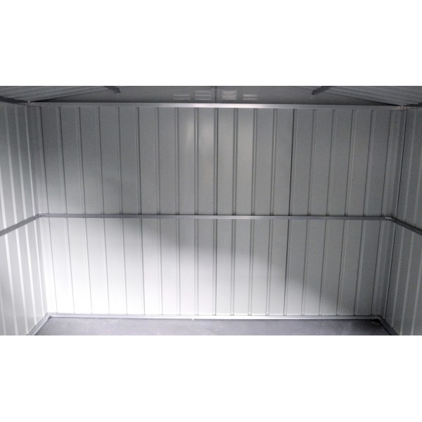 Globel 10x8 Gable Roof Storage Shed Kit - Aluminum White 