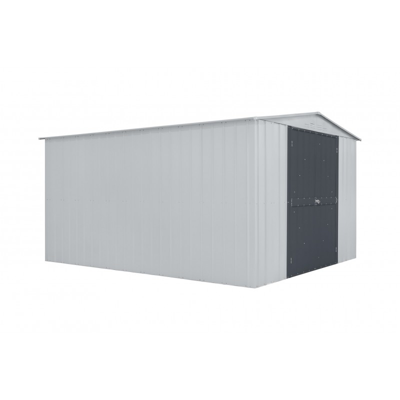Globel 10x12 Gable Roof Storage Shed Kit - Aluminum White 