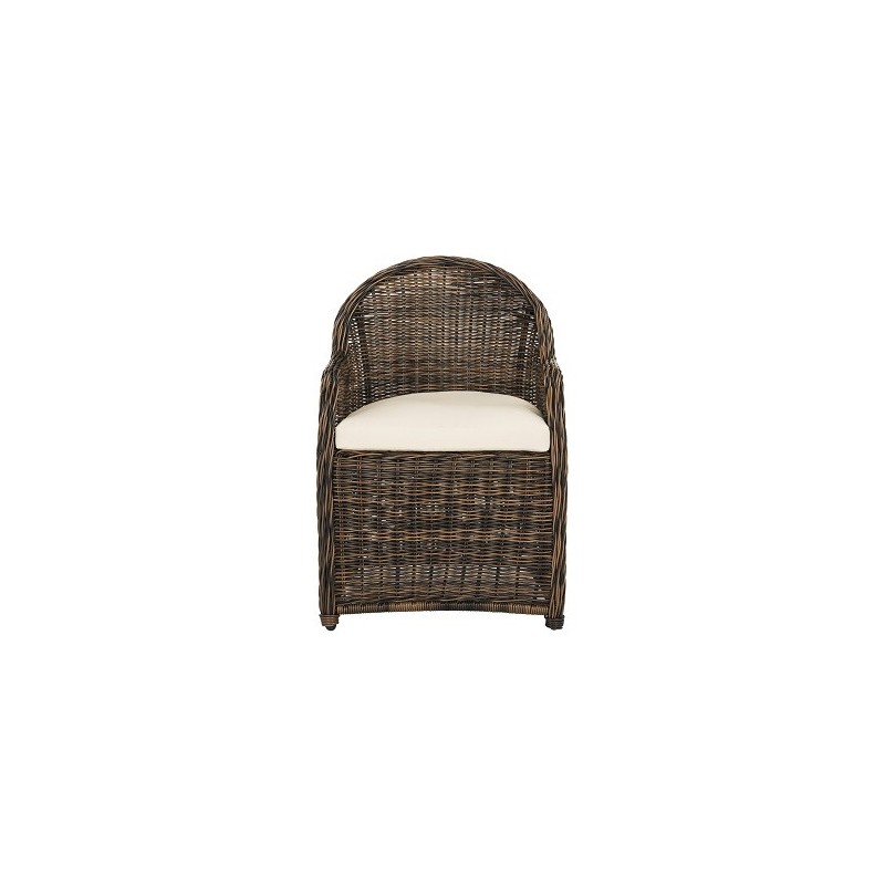NEWTON WICKER ARM CHAIR WITH CUSHION