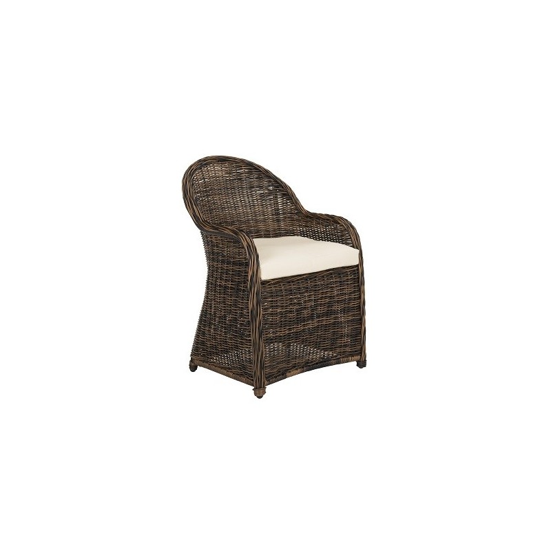 NEWTON WICKER ARM CHAIR WITH CUSHION