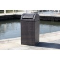 BISHOP OUTDOOR WICKER 18 GALLON TRASH BIN