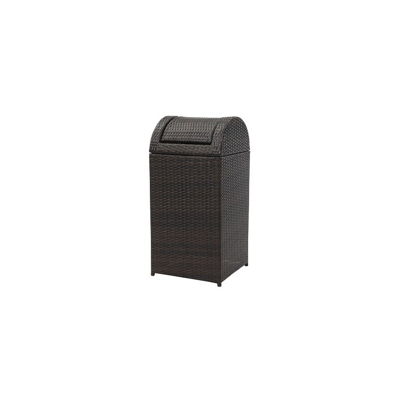 BISHOP OUTDOOR WICKER 18 GALLON TRASH BIN