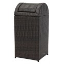 BISHOP OUTDOOR WICKER 18 GALLON TRASH BIN