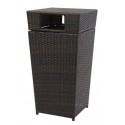 BISHOP OUTDOOR WICKER 18 GALLON TRASH BIN