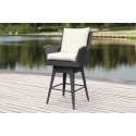 HAYES OUTDOOR WICKER SWIVEL ARMED COUNTER STOOL