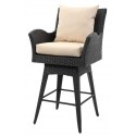 HAYES OUTDOOR WICKER SWIVEL ARMED COUNTER STOOL