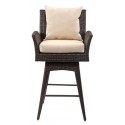 HAYES OUTDOOR WICKER SWIVEL ARMED COUNTER STOOL