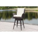 HAYES OUTDOOR WICKER SWIVEL ARMED COUNTER STOOL