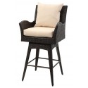 HAYES OUTDOOR WICKER SWIVEL ARMED COUNTER STOOL