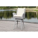 HAYES OUTDOOR WICKER SWIVEL ARMED COUNTER STOOL