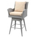 HAYES OUTDOOR WICKER SWIVEL ARMED COUNTER STOOL