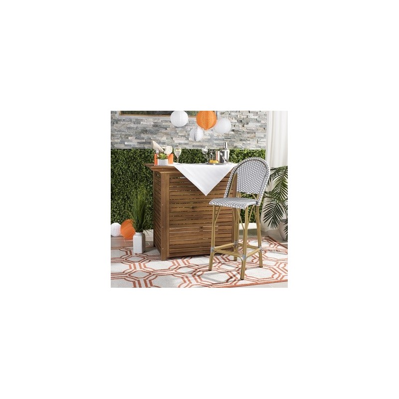 FORD INDOOR-OUTDOOR STACKING FRENCH BISTRO BAR STOOL