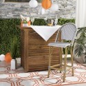 FORD INDOOR-OUTDOOR STACKING FRENCH BISTRO BAR STOOL