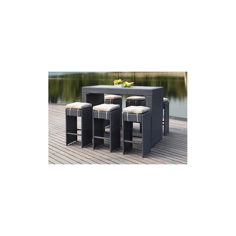 Safavieh Sanders Outdoor Bar Set - Titanium/Sand (PAT2502A)