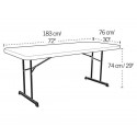 Lifetime 6 ft. Professional Grade Folding Table (Putty) 80126
