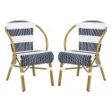 Sarita Striped french Bistro Stacking Side Chair