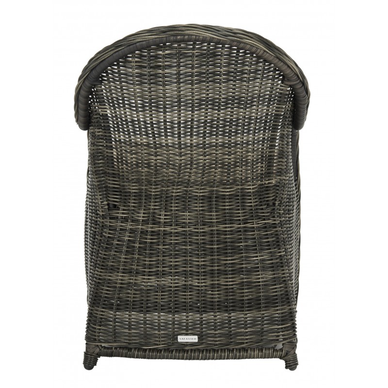 Safavieh Newton Wicker Arm Chair with Cushion - Grey/Beige (PAT2509A)